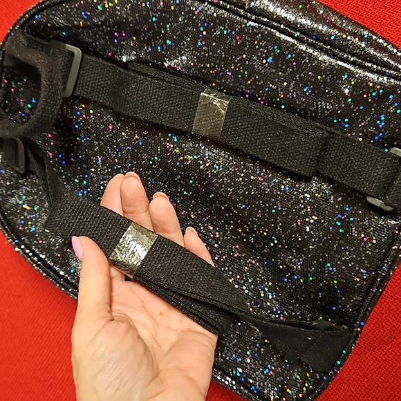 Multicolored iridescent Glam Black backpack NWT travel school everyday - Picture 7 of 16